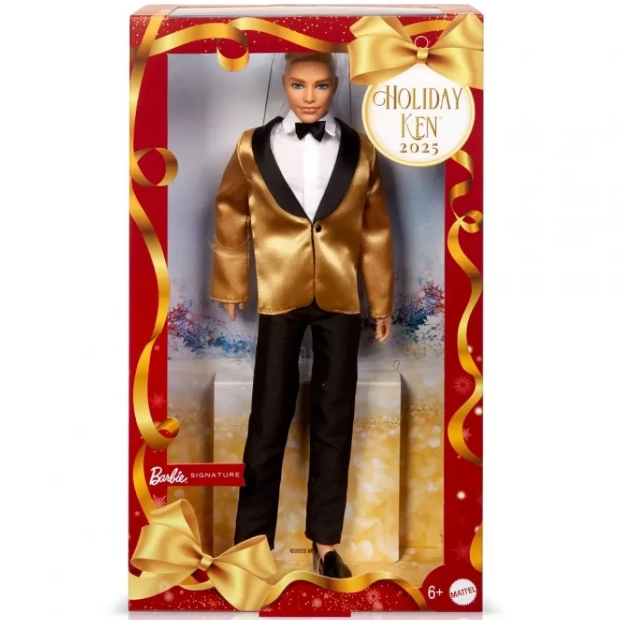 Лялька BARBIE Signature Святковий Кен Блондин (JGK55) Матеріал пластик