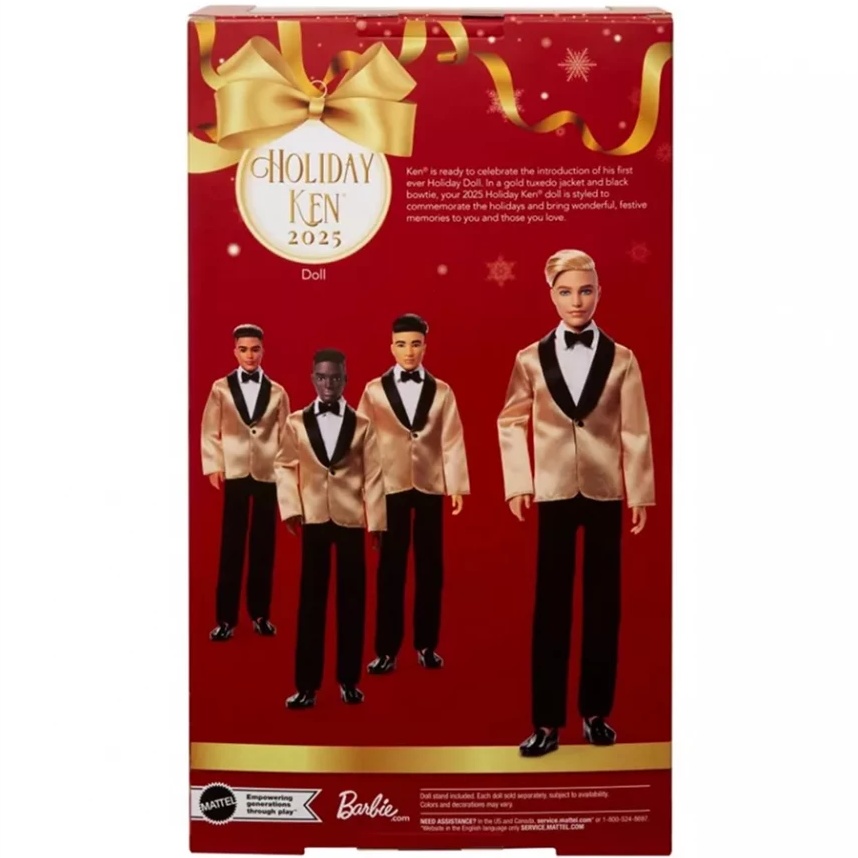 Зовнішній вигляд Лялька BARBIE Signature Святковий Кен Блондин (JGK55)