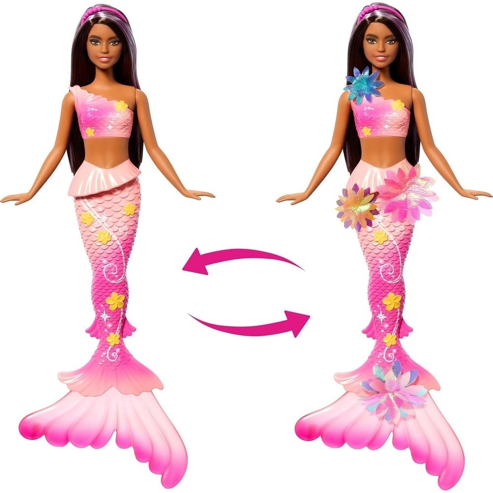 Кукла BARBIE Fantastic fashion Цветочная Магия Русалки Брюнетка (JDM73) Тип куклы