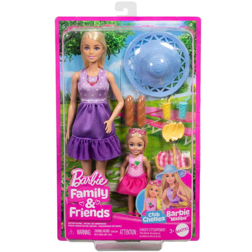 Внешний вид Набор BARBIE Барби и Челси Семейный пикник (JBF43)