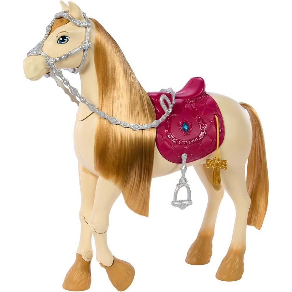 Ігровий набір BARBIE Інтерактивна конячка (HXJ42) Комплектація  конячка, годівниця, корм, кубок, лопатка, морква, гребінець, шпильки, прикраса, щітка, яблуко, упаковка