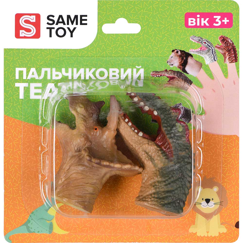 Пальчиковый театр Same Toy Спинозавр и Трицератопс 2 шт (X236UT-4) Комплектация  2 фигурки динозавров: Спинозавр и Трицератопс