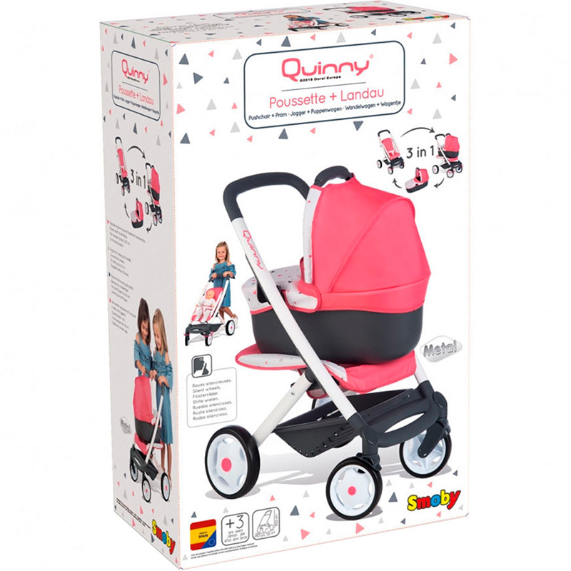 Внешний вид Коляска для кукол SMOBY Maxi-Cosi & Quinny 3 в 1 (253198)