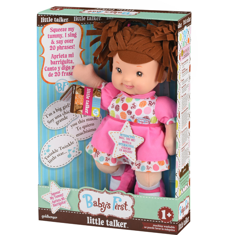 Кукла Baby’s First Little Talker Учись говорить Брюнетка 33 см (71230-2) Для кого для девочек