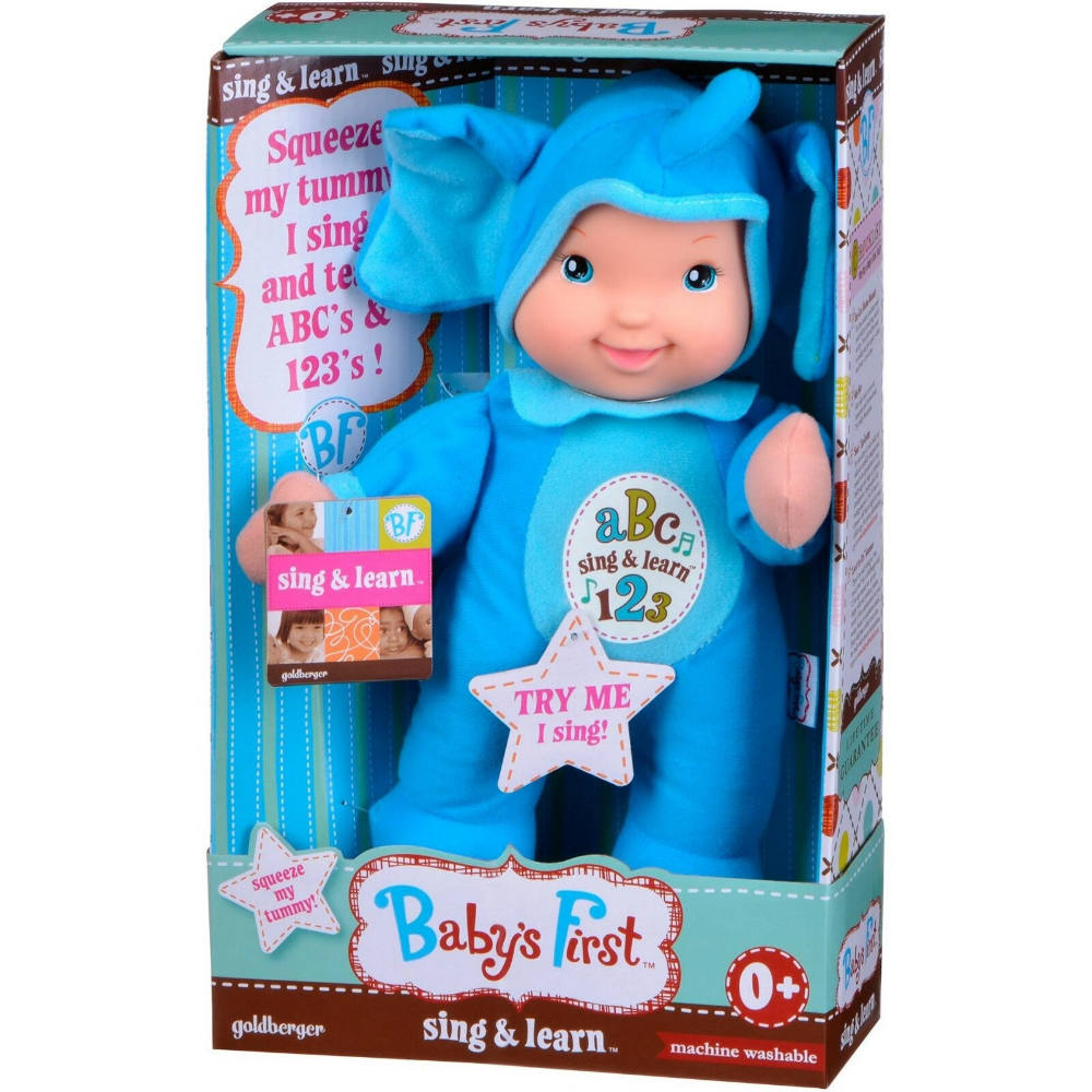 Лялька baby's First Sing and Learn Співай і Вчися Блакитний Слоник 30 см (21180-1) Для кого для дівчаток