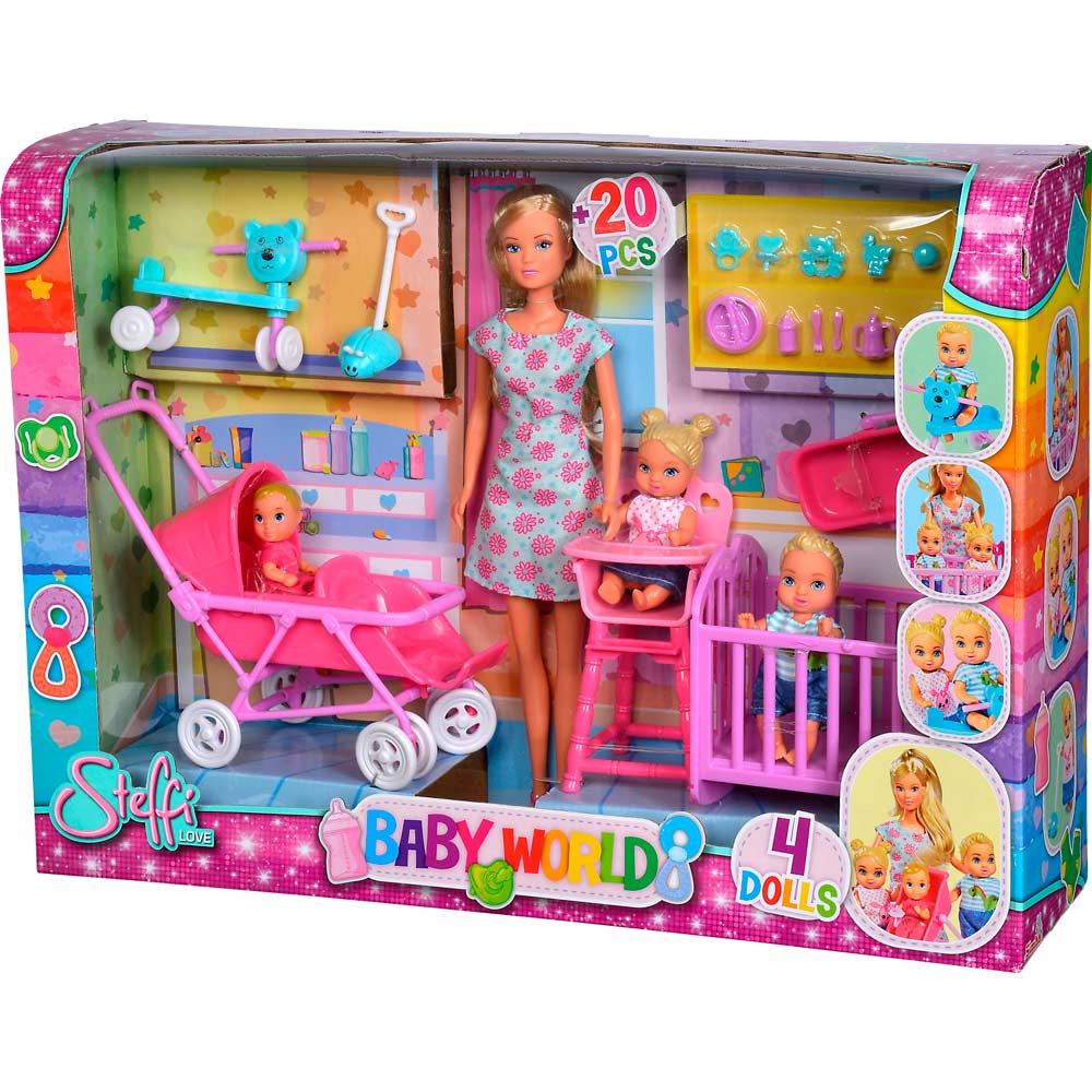 Изображение Кукольный набор Simba Штеффи с детьми и аксессуарами (5736350)