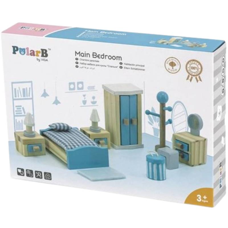 Набір для ляльок POLARB Viga Toys Спальня (44035) Вік від 3 років