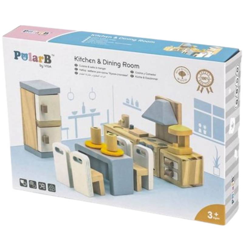 Набор для кукол POLARB Viga Toys Кухня и столовая (44038) Возраст от 3 лет