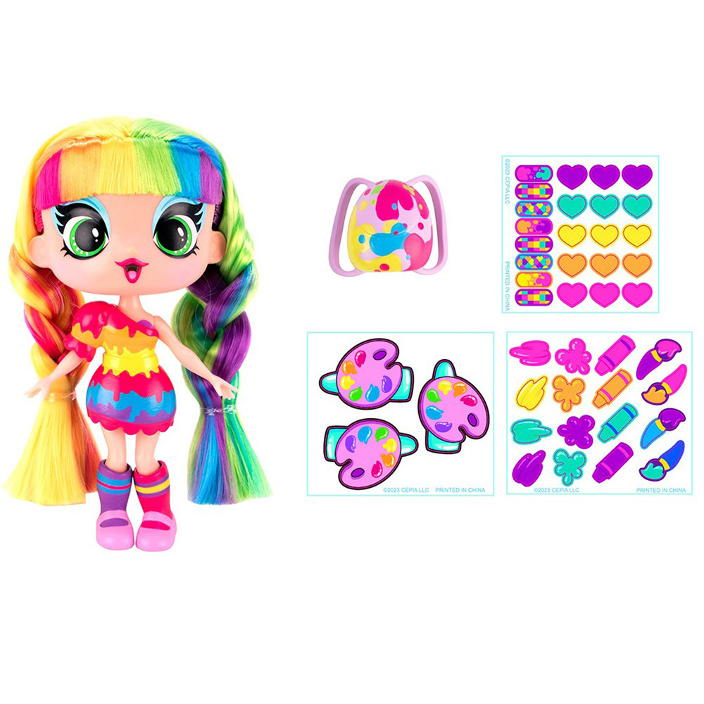 Внешний вид Игровой набор с куклой DECORA GIRLZ Дизайнерский магазин наклеек (D1009)