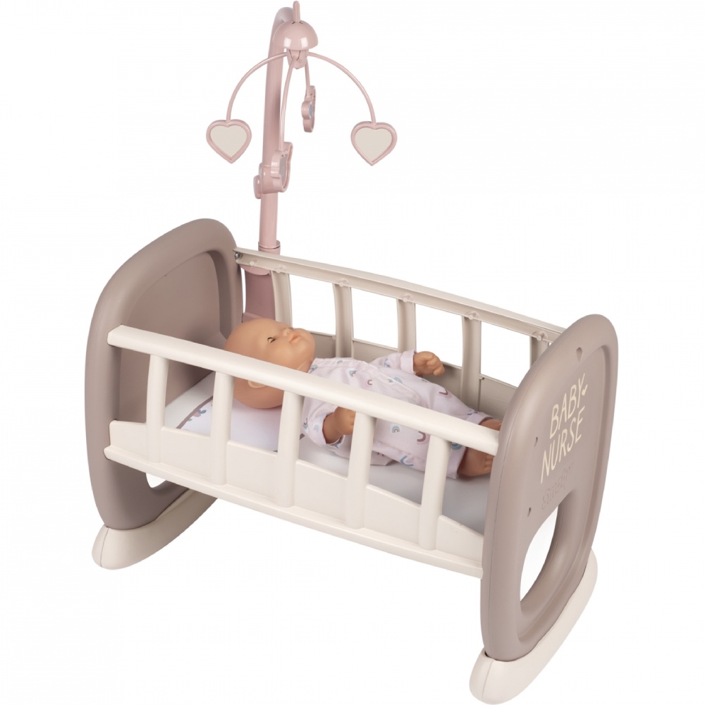 Игровой набор SMOBY Baby Nurse Колыбель с мобилем Gray/White (220372)