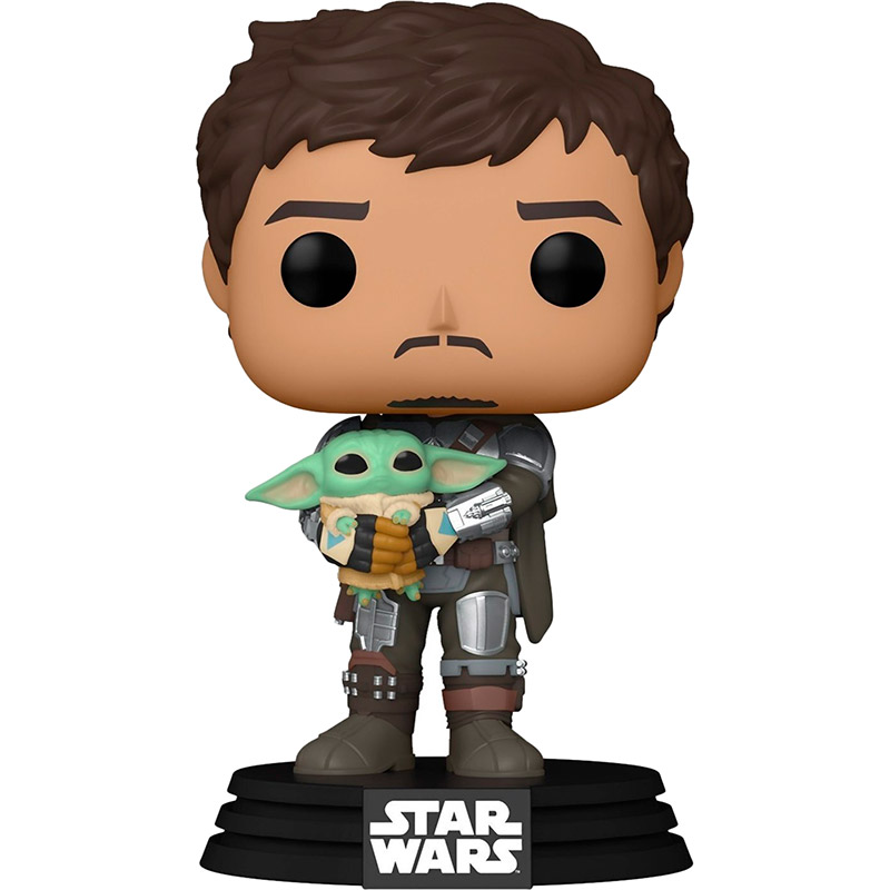 

Фигурка FUNKO POP! Bobble Star Wars Mandalorian Mandalorian with Grogu (FUN25491302), POP! Фігурка Bobble Star Wars Mandalorian