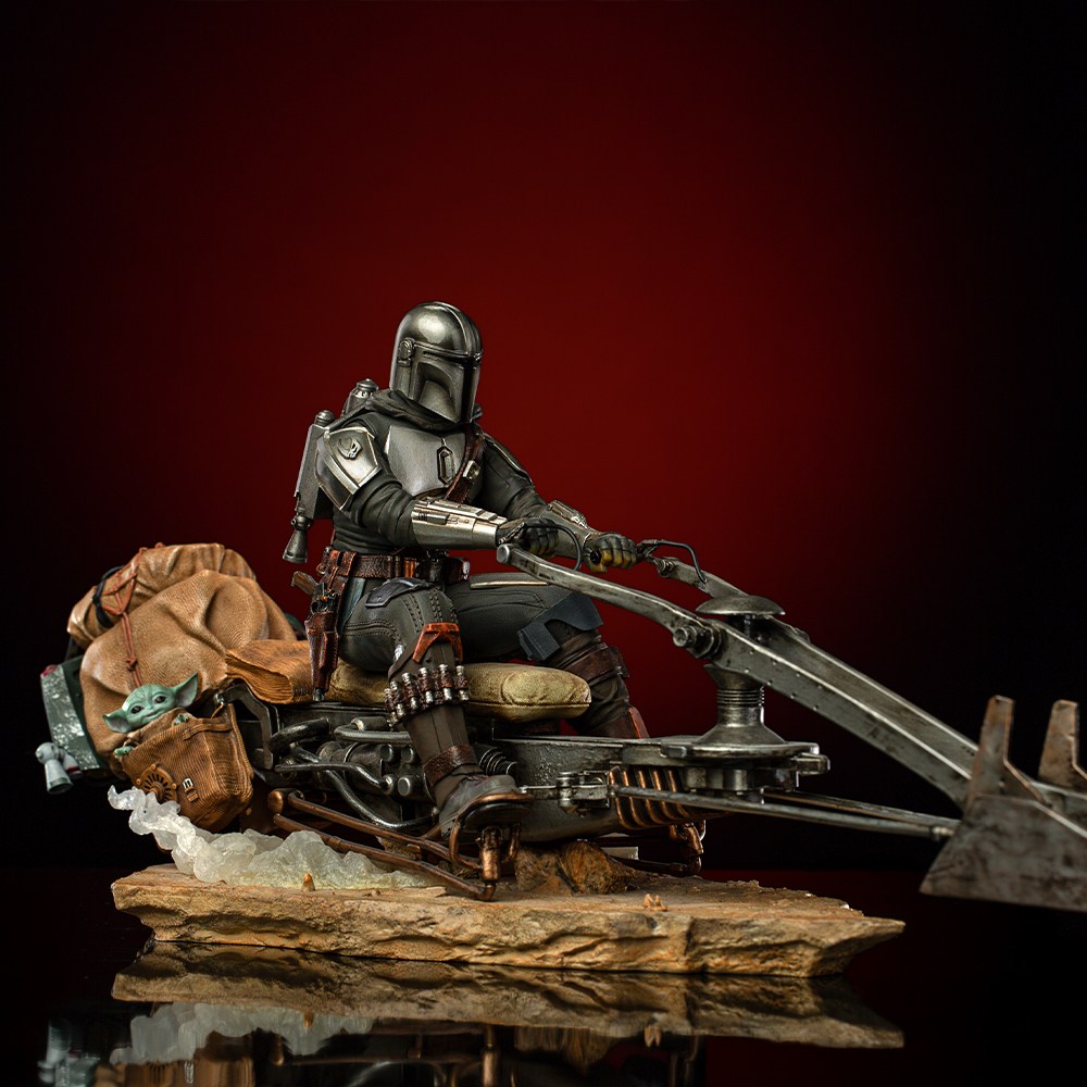 Статуетка IRON STUDIOS MANDALORIAN On Speederbike Deluxe Art Scale 1/10 (LUCSWR48721-10) Комплектація фігурка