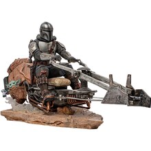 Статуэтка IRON STUDIOS MANDALORIAN On Speederbike Deluxe Art Scale 1/10 (LUCSWR48721-10)