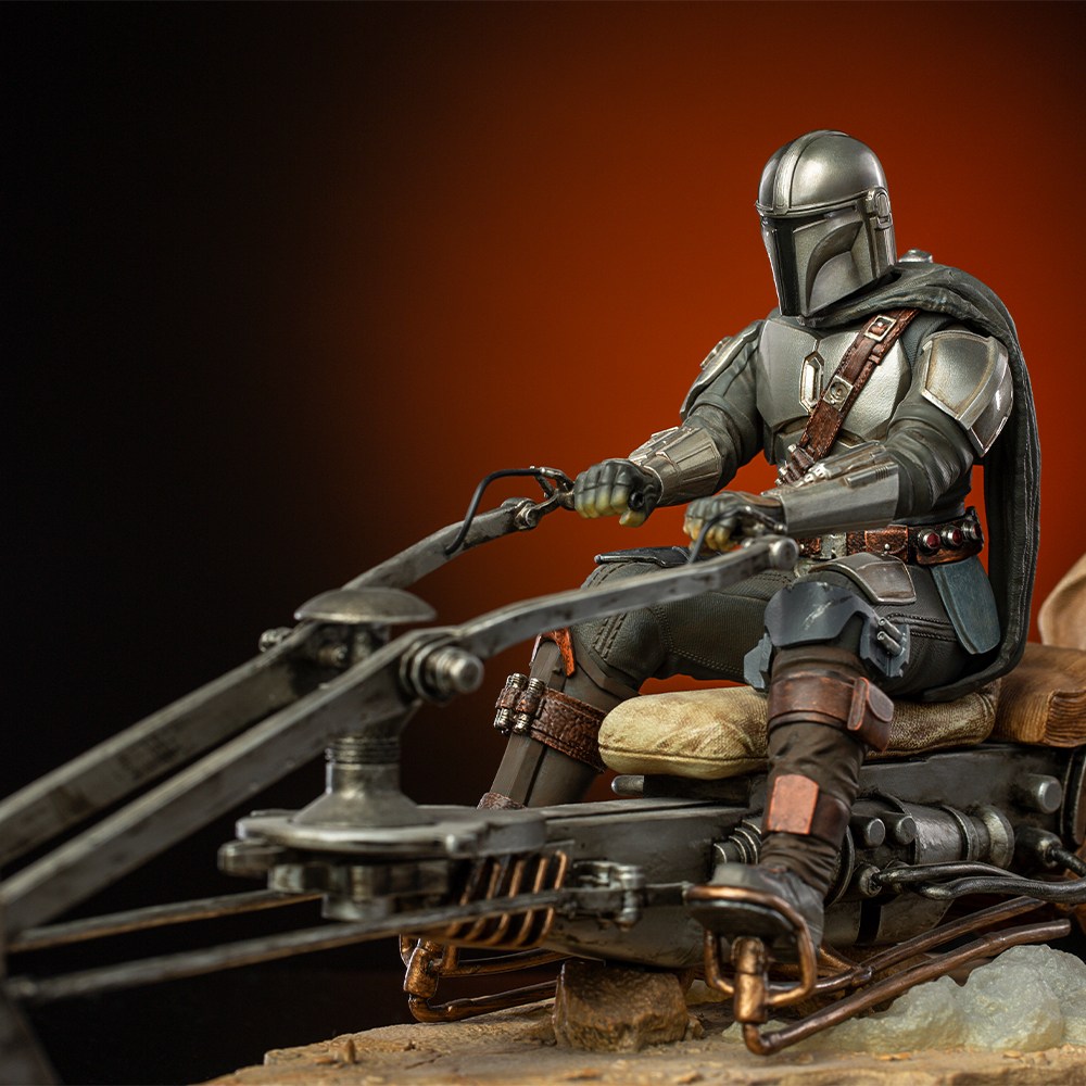 Статуетка IRON STUDIOS MANDALORIAN On Speederbike Deluxe Art Scale 1/10 (LUCSWR48721-10) Для кого універсально