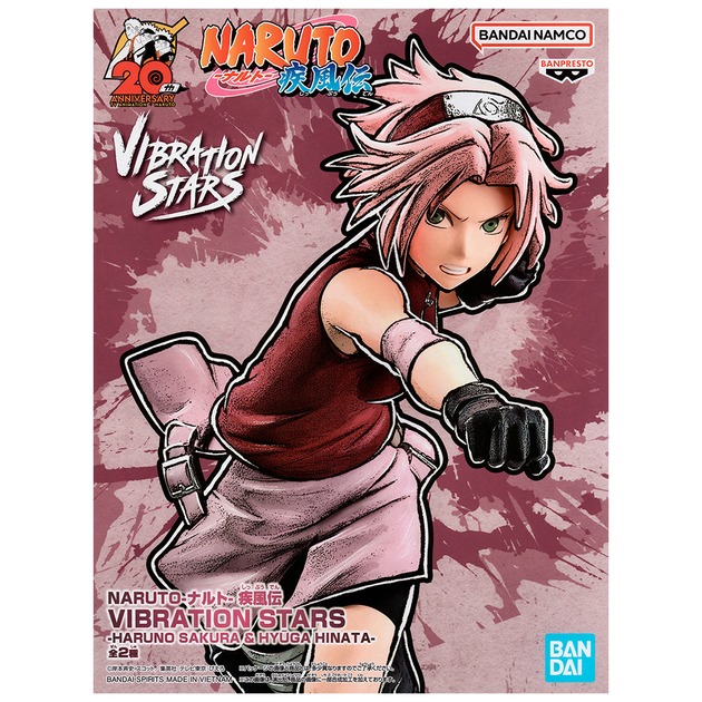 Зовнішній вигляд Фігурка BANPRESTO NARUTO SHIPPUDEN Ver.A Haruno Sakura Vibration Stars (BP19550P)