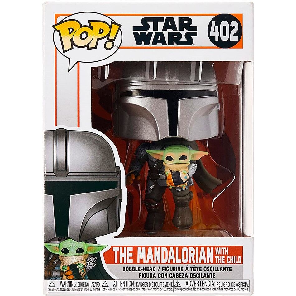 Фигурка Funko Pop Star Wars Мандалорец, летящий с малышом (50959) Комплектация фигурка с аксессуаром