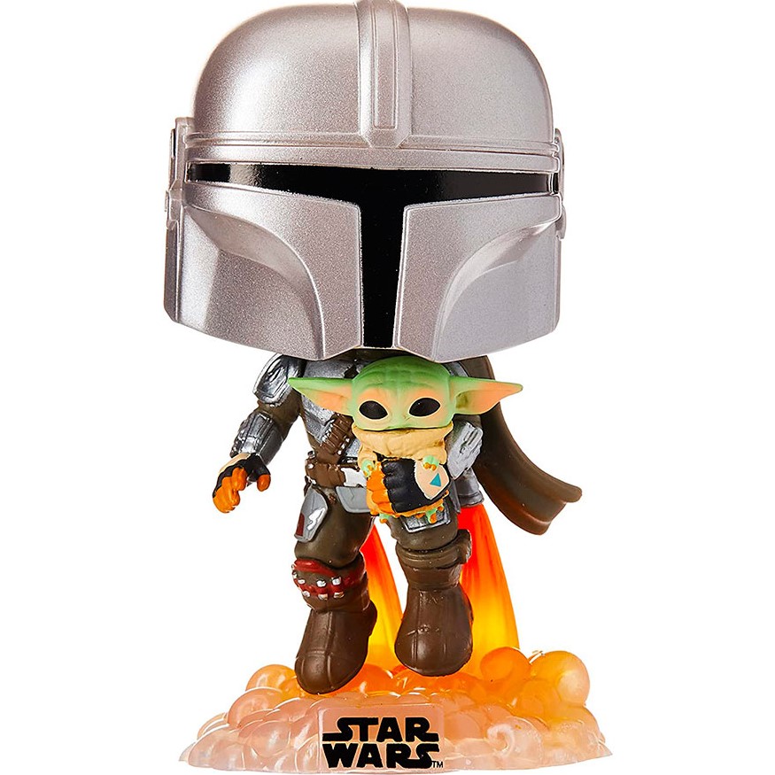 Фигурка Funko Pop Star Wars Мандалорец, летящий с малышом (50959)