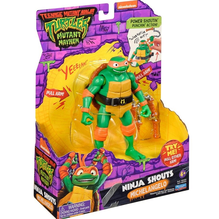 Фигурка TMNT Movie III Микеланджело (83353) Комплектация фигурка с аксессуаром