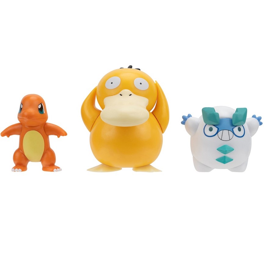 Набор фигурок Pokemon W19 Чармандер, Галарский дарумака, Псайдак (PKW3598) Коллекционная серия герои мультфильмов и сказок