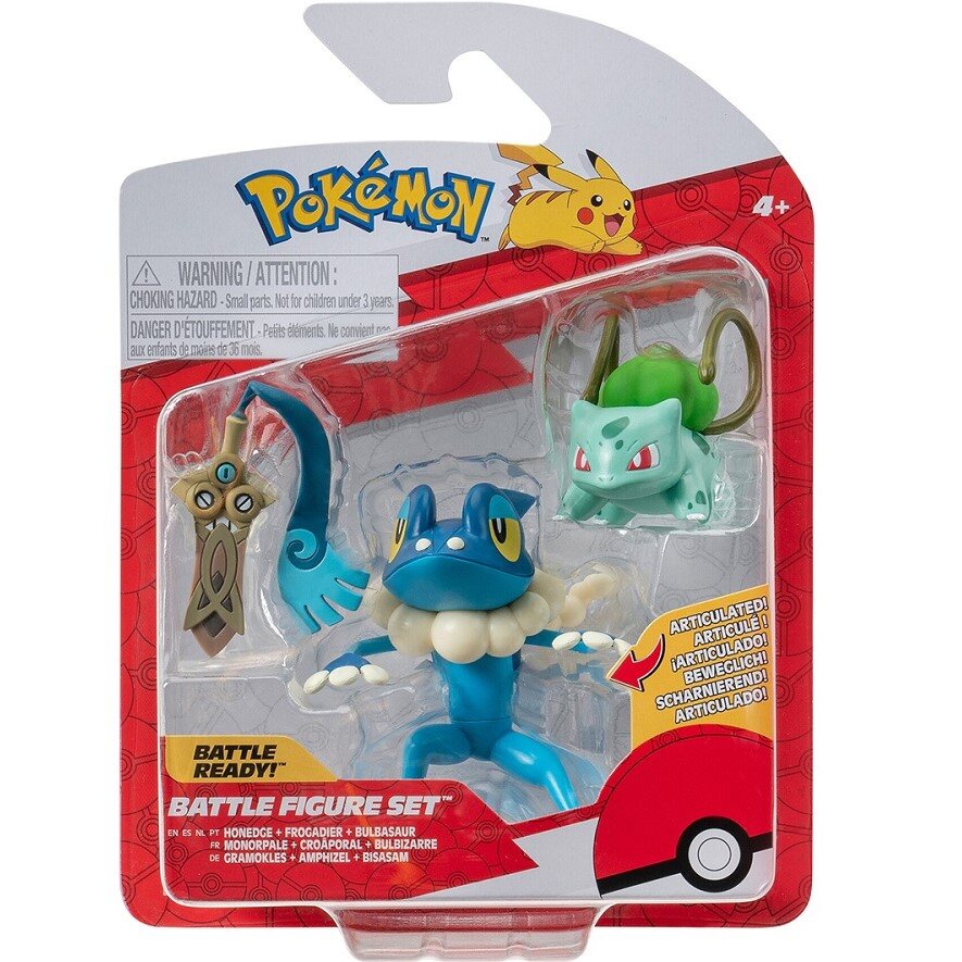 Набор фигурок Pokemon W19 Хонедж, Бульбазавр, Фрогадир (PKW3599)