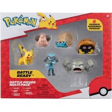 Набор фигурок Pokemon W7 Пикачу, Клеффа, Риолу, Геодуд, Оманайт, Кабуто (PKW3613)