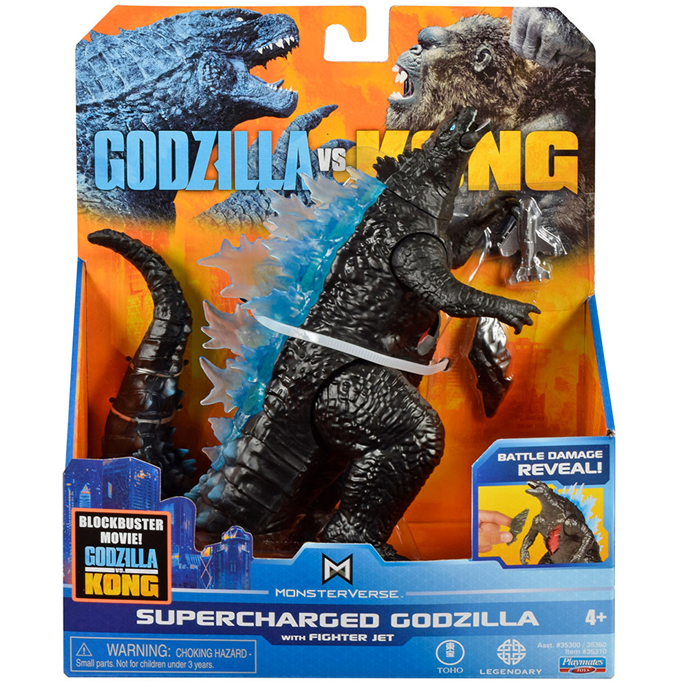 Фігурка GODZILLA VS. KONG Годзилла з суперенергією та винищувачем (35310) Колекційна серія герої кіно