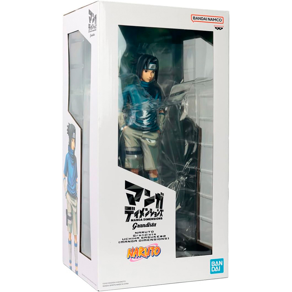 Зовнішній вигляд Фігурка BANPRESTO Naruto Shippuden Uchiha Sasuke 2 - Grandista Manga Dimensions (BP19193)