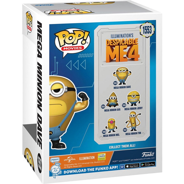 Фигурка FUNKO POP Movies: Despicable Me 4 Mega Minion Dave (5908305248354) Тип один предмет