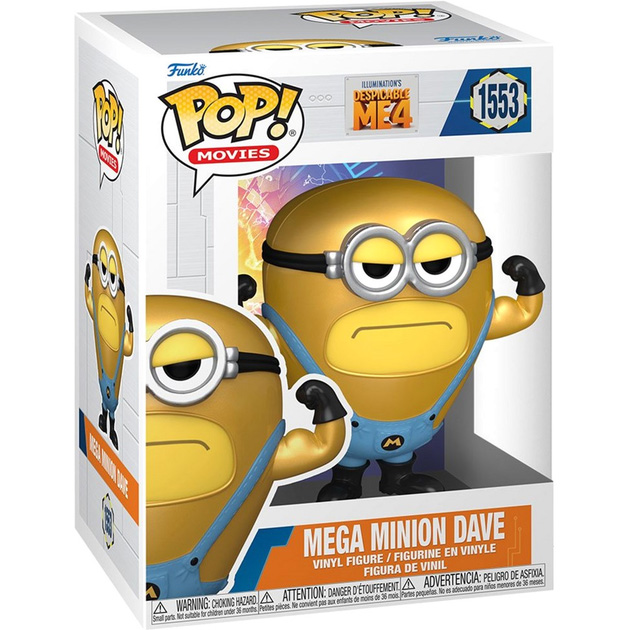 Фигурка FUNKO POP Movies: Despicable Me 4 Mega Minion Dave (5908305248354) Для кого универсально