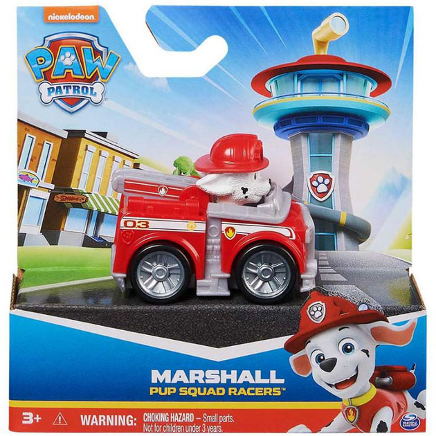 Фигурка PAW PATROL Спасательный мини-автомобиль с водителем Маршал (SM17791/4564) Коллекционная серия герои мультфильмов и сказок