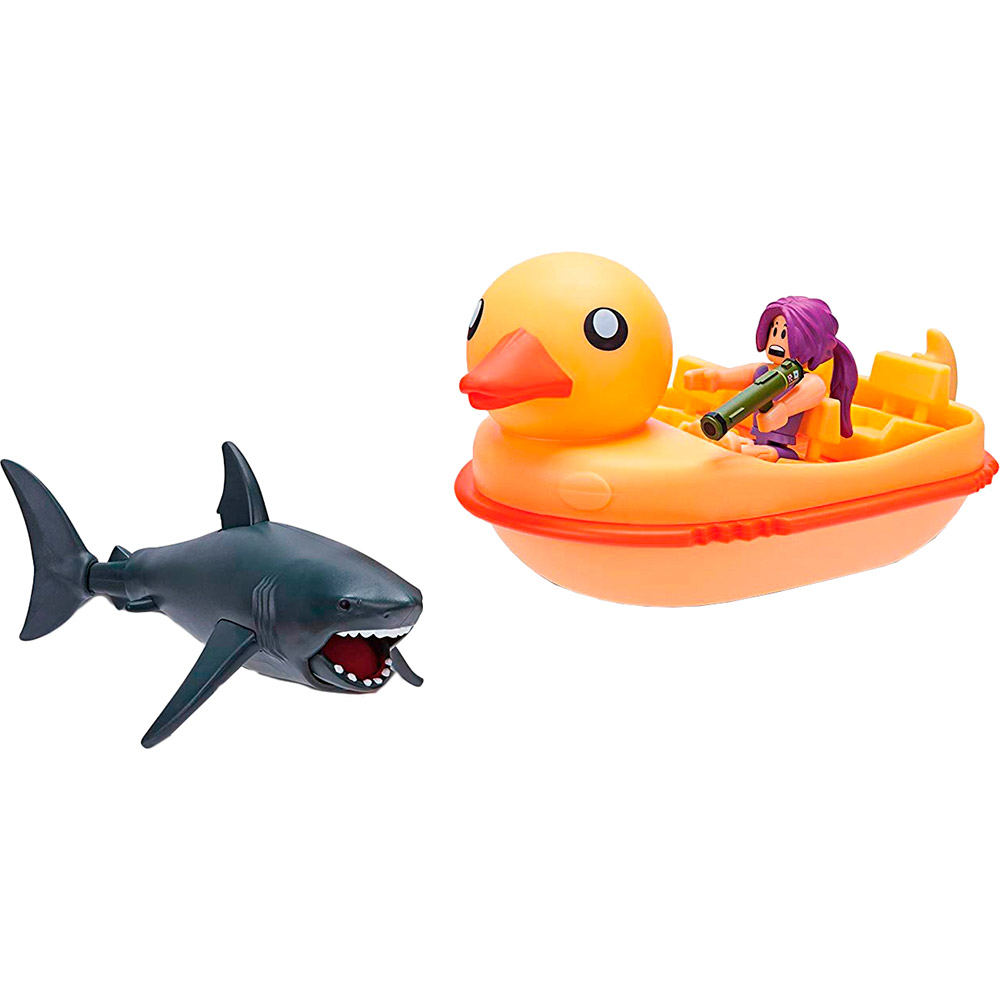 

Набор фигурок JAZWARES ROBLOX Feature Vehicle SharkBite Duck Boat W2 (19871R), фигурка SharkBite Duck Boat W2