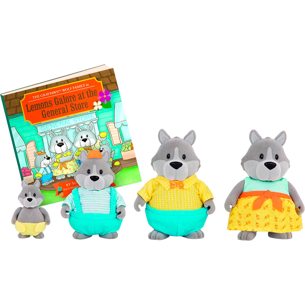 Набір фігурок LI'L WOODZEEZ Родина Волков (WZ6462) Додатково 4 фігурки + книга з історією