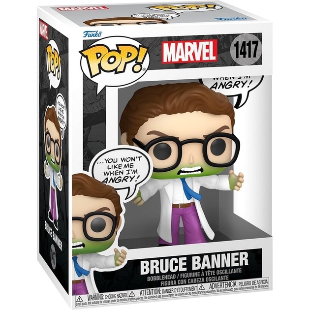 Фігурка FUNKO POP Marvel Bruce Banner MAKE ME ANGRY (889698827669) Для кого універсально