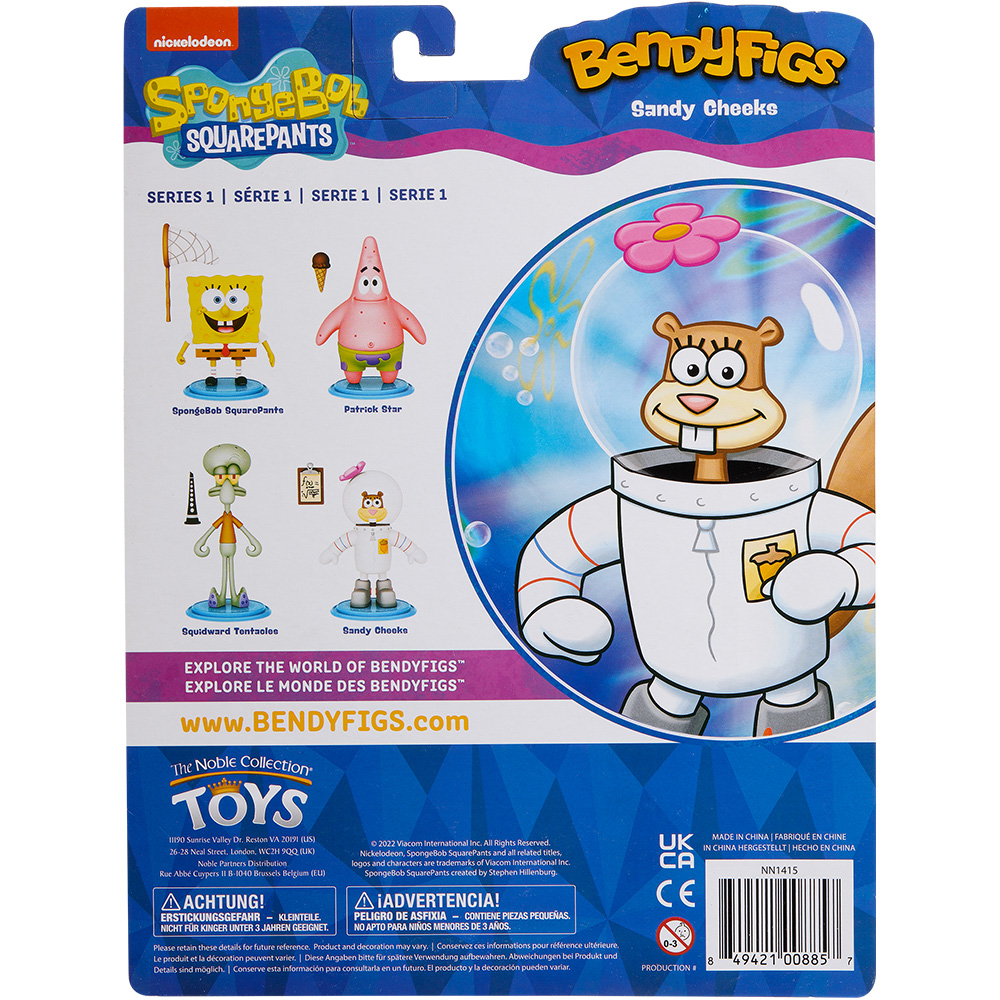 Изображение Фигурка NOBLE COLLECTION Spongebob Squarepants Sandy Cheeks Bendyfig Губка Боб 16.5 см (NN1415)