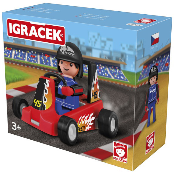 Гонщик IGRACEK Racer with kart red (21021) Для кого універсально