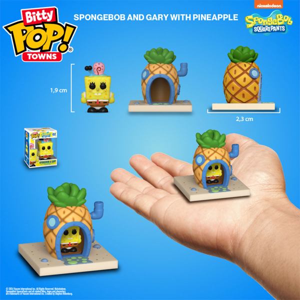 Зовнішній вигляд Набір фігурок FUNKO BITTY POP! Town Губка Боб Квадратні Штани Губка Боб та його будинок (83638)