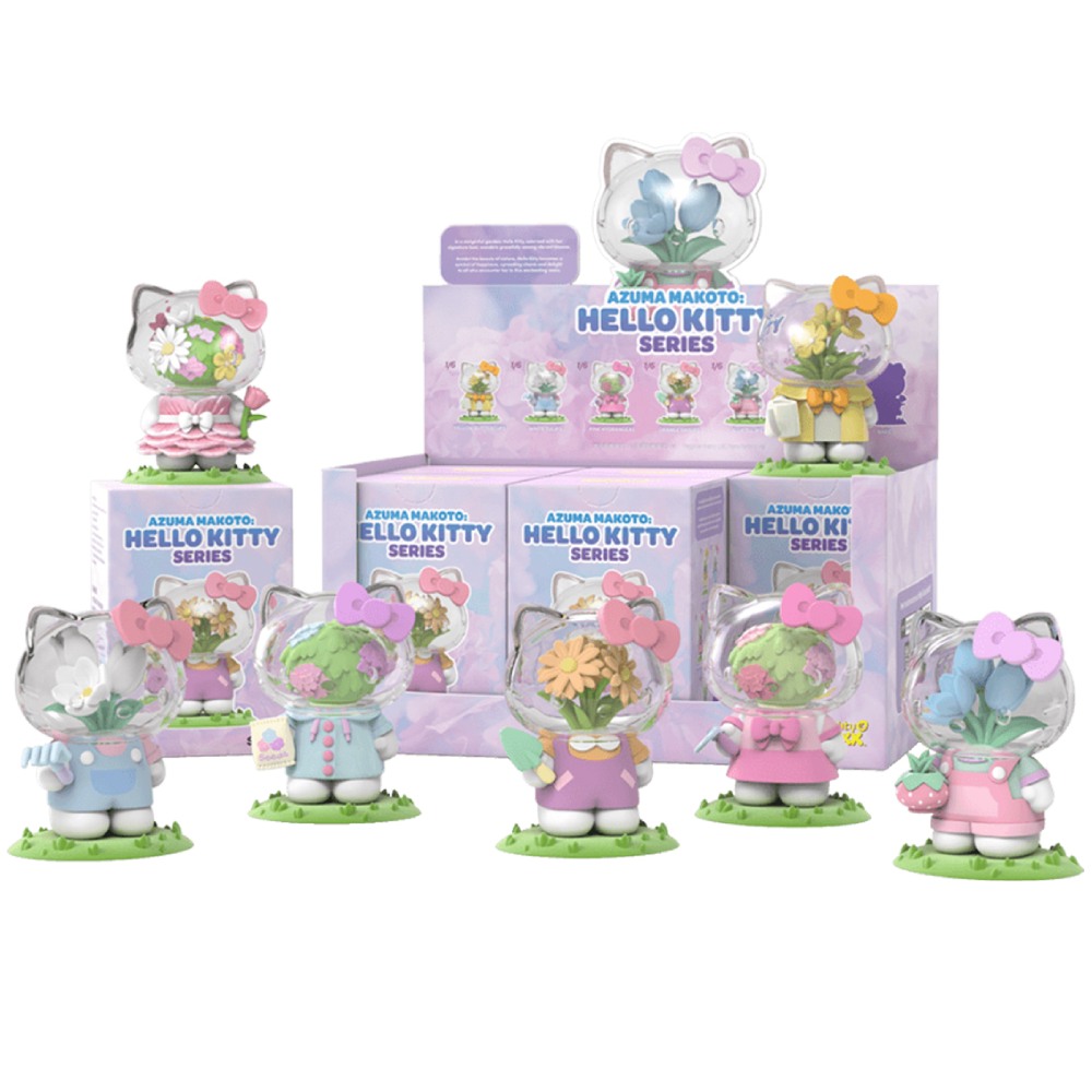 Фігурка-сюрприз MIGHTY JAXX Sanrio: Azuma Makoto Хеллоу Кітті (BB23SRAM90201) Додатково Є можливість зібрати 7 Хеллоу Кітті: Лютик, Білі тюльпани, Рожеві гортензії, Сині тюльпани, Помаранчеві ромашки, Барвисті гортензії та Чарівна флора (рідкісна). Комплектація: 1 фігурка-сюрприз, підставка, картка героя.