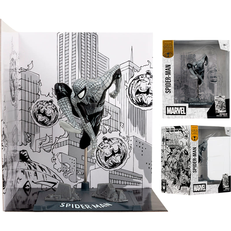 Фігурка MCFARLANE MARVEL Spider-Man #6 Line Art Gold Label (14829) Колекційна серія герої кіно