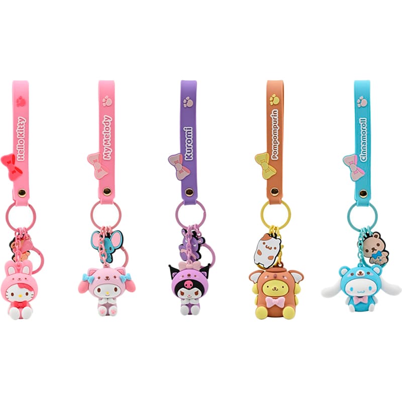 Брелок HELLO KITTY Май Мелоди с животным (11541) Коллекционная серия герои мультфильмов и сказок