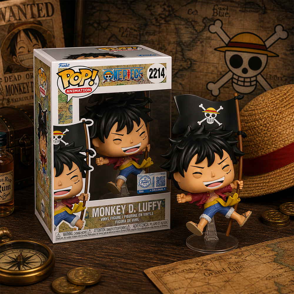 Фигурка FUNKO POP! One Piece: Monkey D. Luffy with Flag (91970) ᐉ