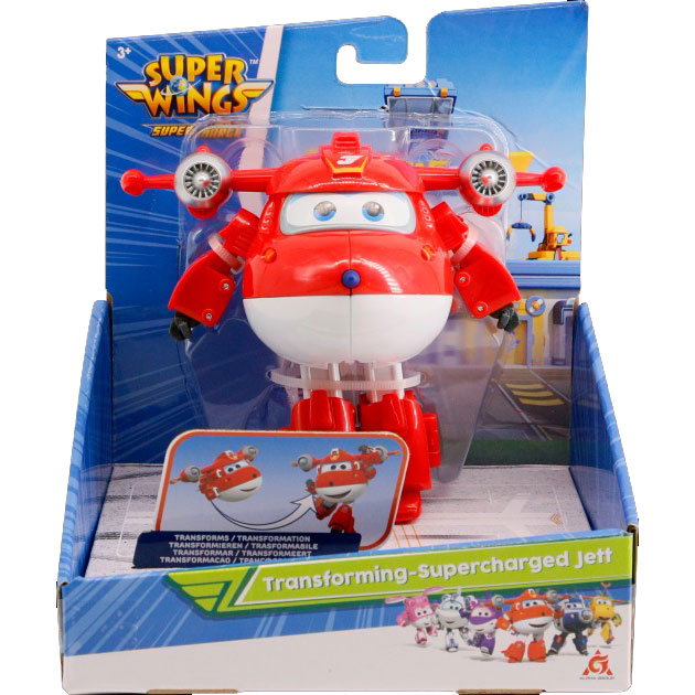 Игровая фигурка SUPER WINGS Transforming- Supercharge Jett, Джетт Комплектация фигурка