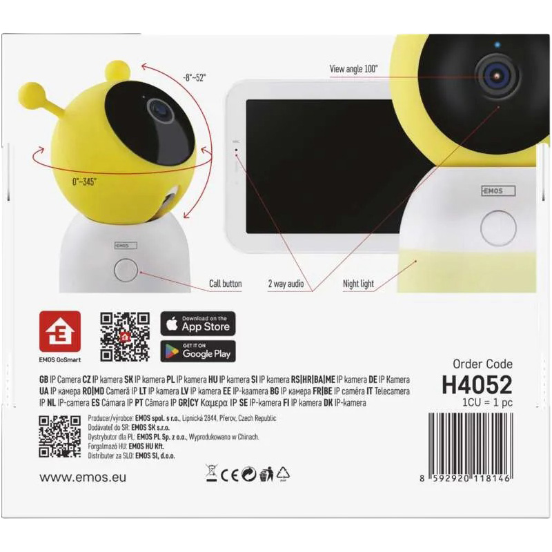Фото 18 Відеоняня EMOS H4052
