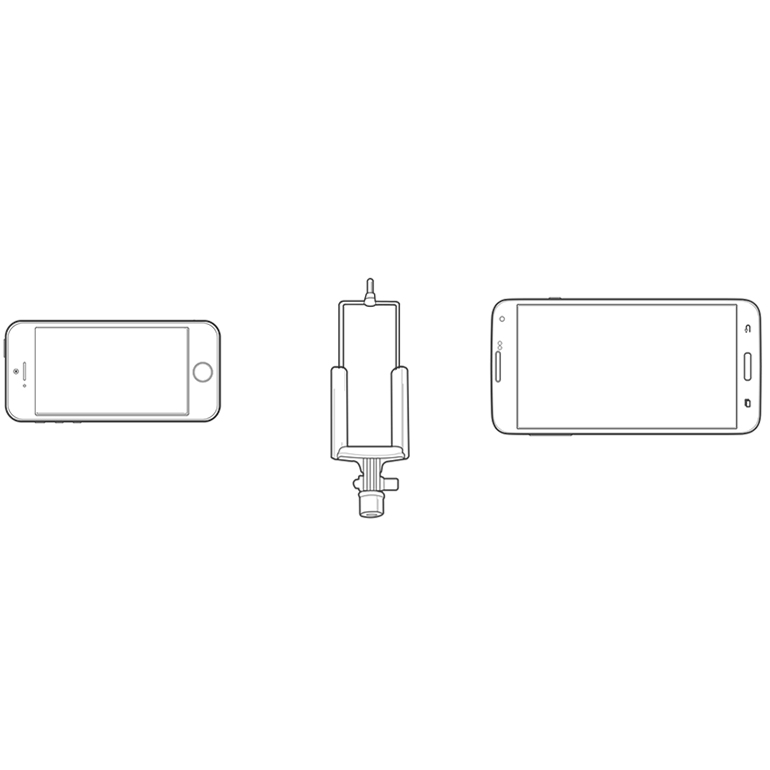 UFT Селфи-монопод 2G MINI зі шнуром Gray Максимальна довжина 80