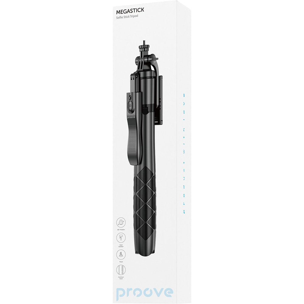 В Украине Монопод-трипод PROOVE MegaStick Selfie Stick Tripod Black (55812)