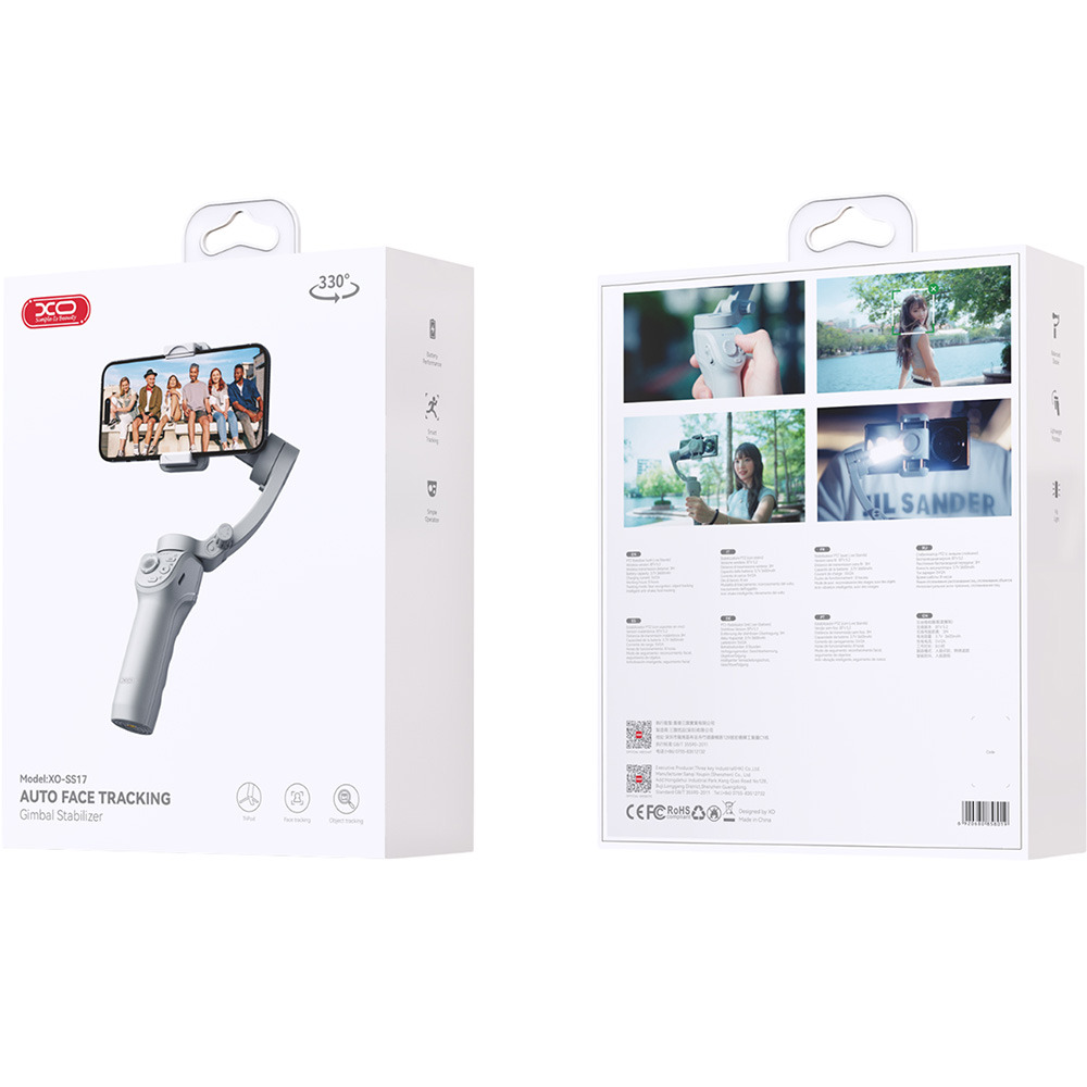 Трипод XO SS17 Gimbal Stabilizer Bluetooth Gray (SS17.gray) Совместимость с ОС Android 9.0+/iOS 11+