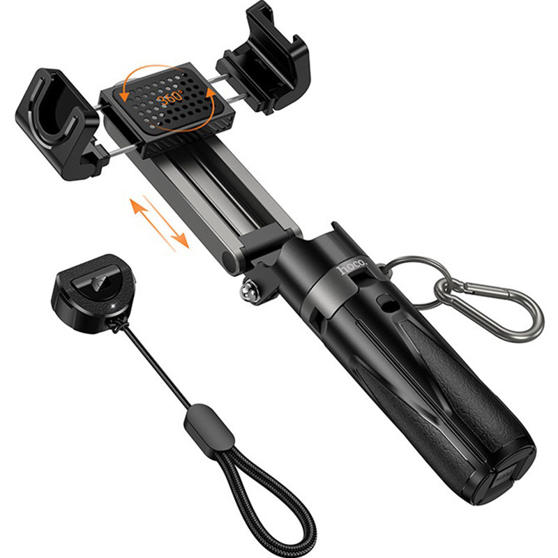 Монопод-трипод HOCO K27 Magic portable mini live broadcast stand Black (6942007654067) Подключение к смартфону Bluetooth