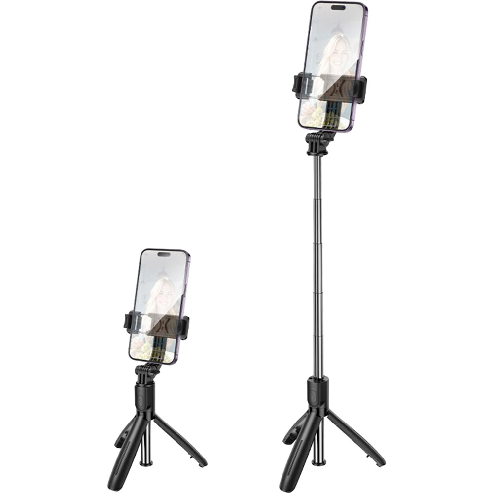 Селфи-монопод BOROFONE BY13 Nube live broadcast holder Black Подключение к смартфону Bluetooth