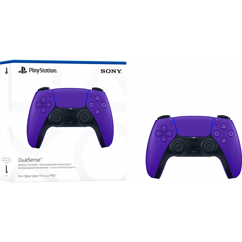 Геймпад SONY PlayStation 5 Dualsense Purple (9729297) Дополнительно Питание: Аккумулятор; Стики: Со стиками; С обратной связью; Тип геймпада: Триггер