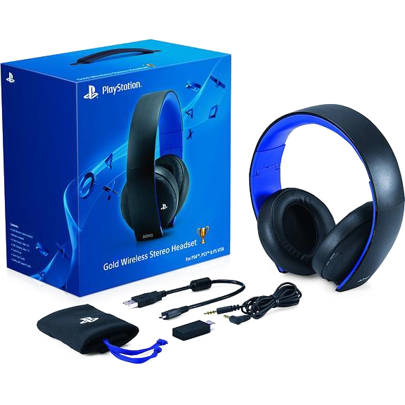 Беспроводная гарнитура SONY PS4 Wireless Stereo Headset 2.0 Black/Blue (200629) Особенности Полноразмерный тип наушника, закрытое акустическое оформление, материал амбушюр искусственная кожа 