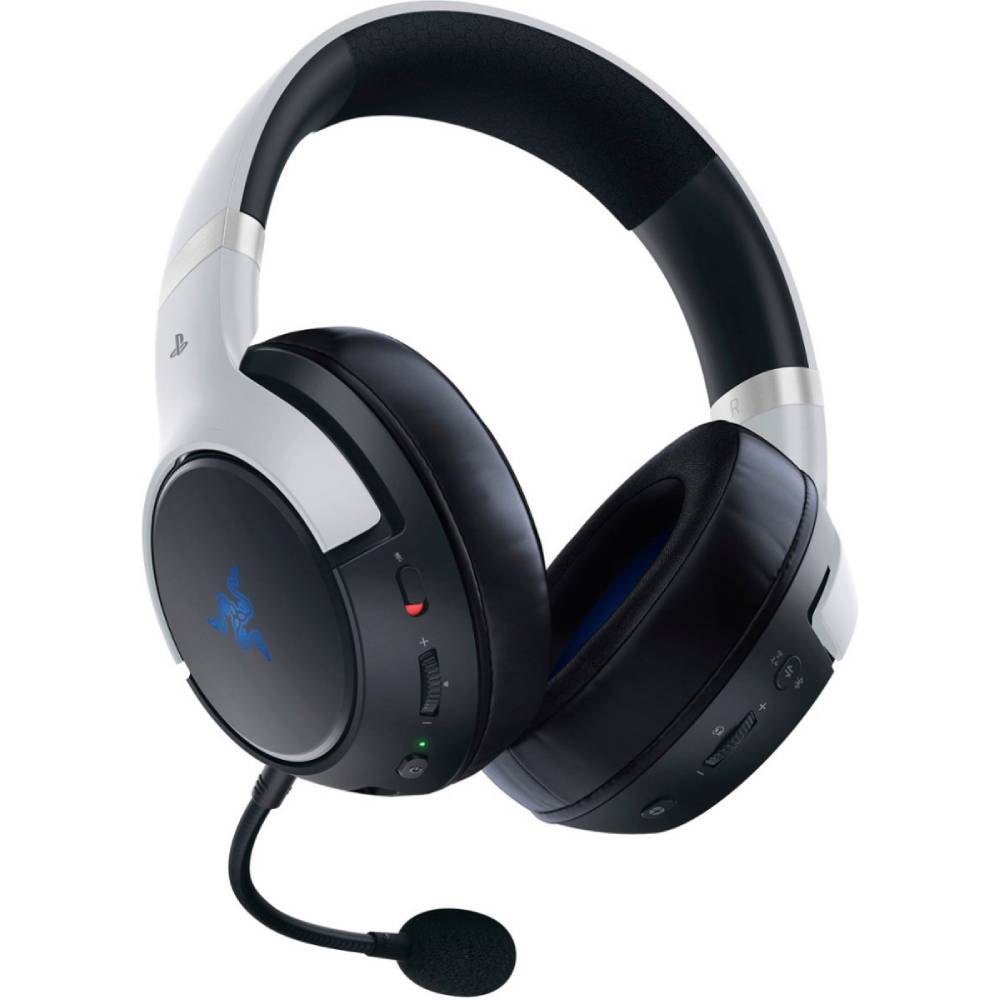 Гарнітура RAZER Kaira Pro для PS5 (RZ04-04030200-R3G1) Додатково Підтримка Razer Chroma RGB, бездротовий зв'язок Razer HyperSpeed, тактильний зворотний зв'язок Razer HyperSense, динаміки Razer TriForce Titanium 50 мм, режим Bluetooth з низькою затримкою